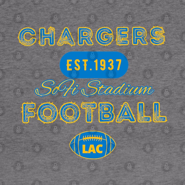 Los Angeles Football Vintage Style by Borcelle Vintage Apparel 